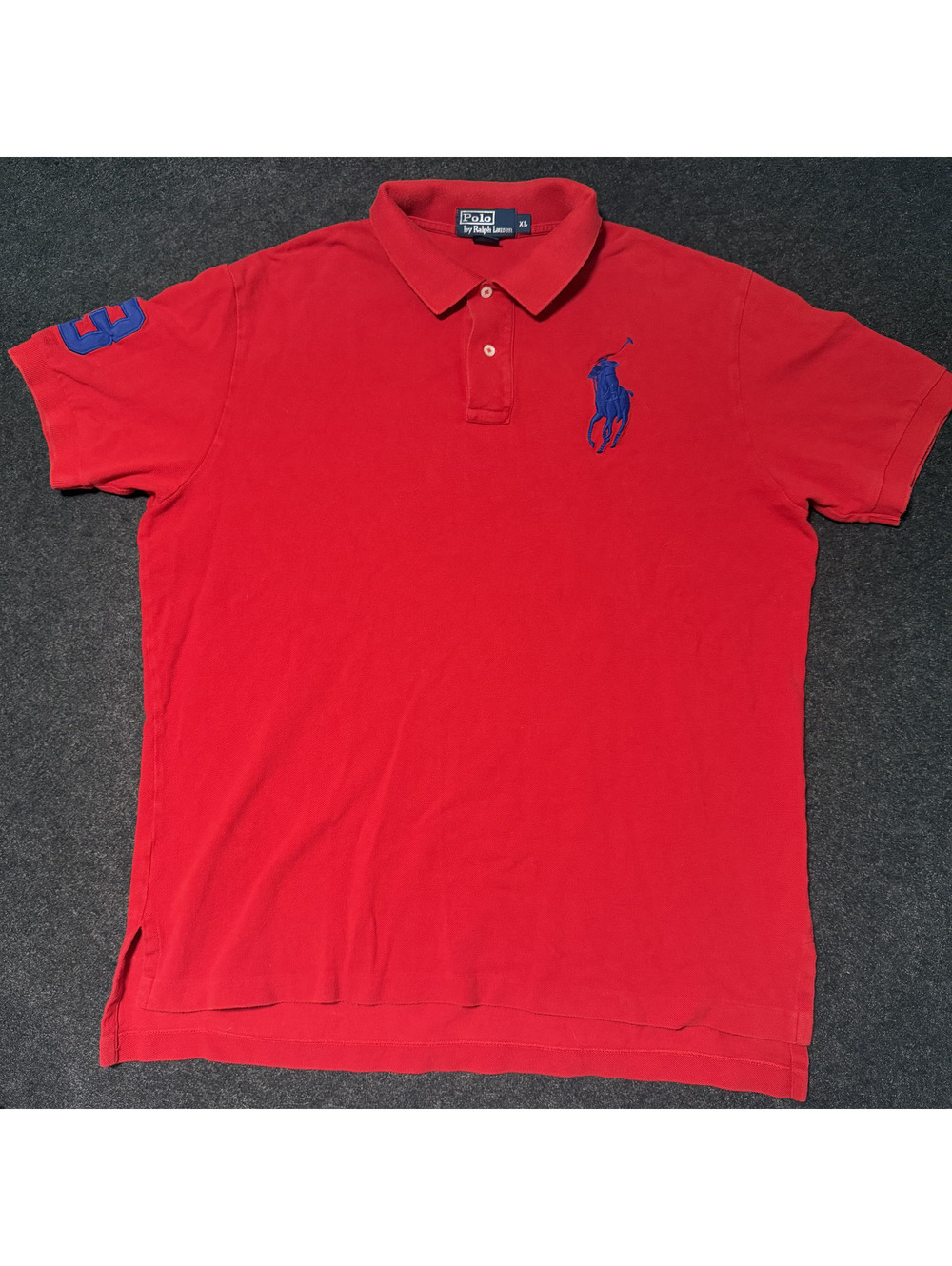 Polo Ralph Lauren Big Pony Shirt XL Red Embroidered Logo Preppy Retro Streetwear